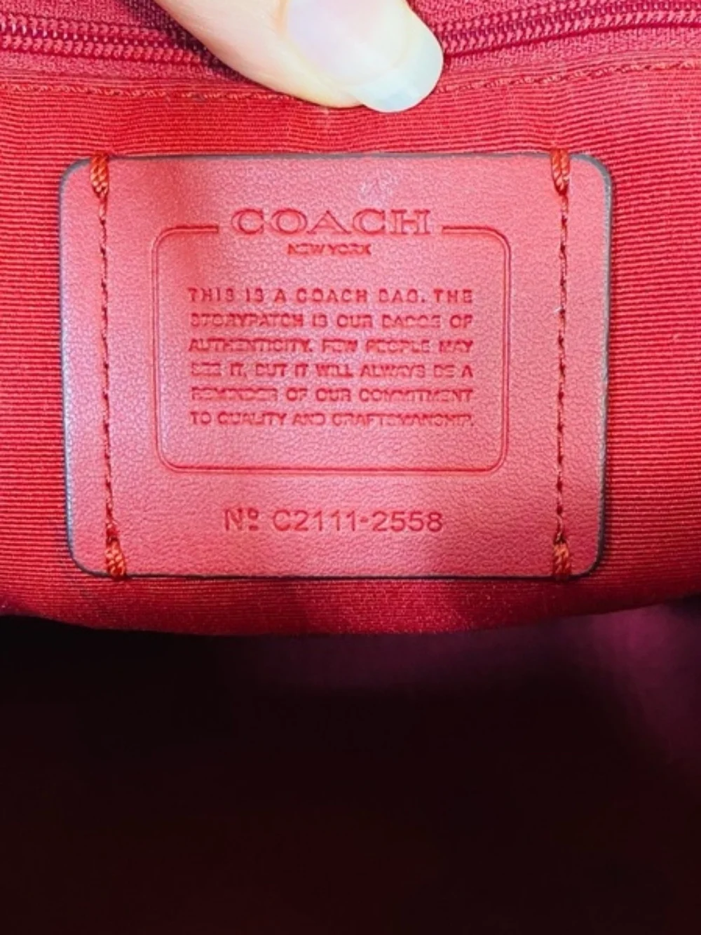 Coach Brown Signature Dome Satchel with Red Trim